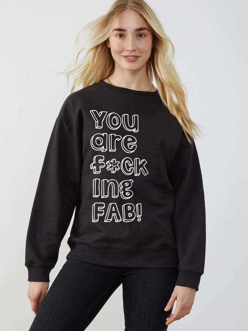 Alexa - Oversized Sweatshirt - FCKING FAB - Black