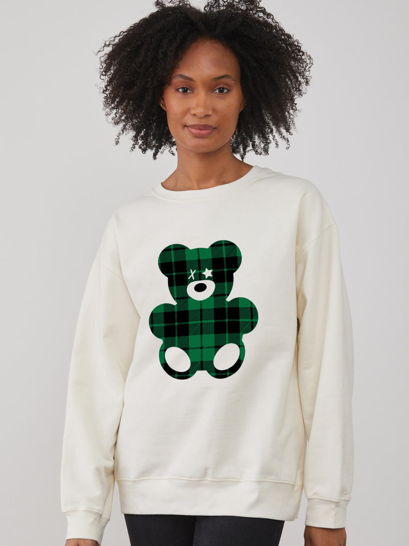 Alexa - Oversized Sweatshirt - Teddy Bear - Off White