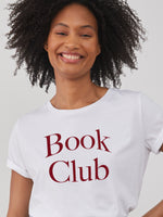 Lola - Round Neck Tee - Book Club - White