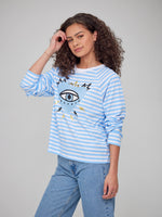 Lenny - Long Sleeve Tee - Evil Eye Heart – Stripes