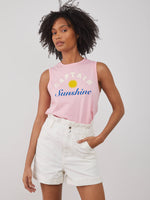 Whitney - Muscle Tee - Captain Sunshine - Rose Pink