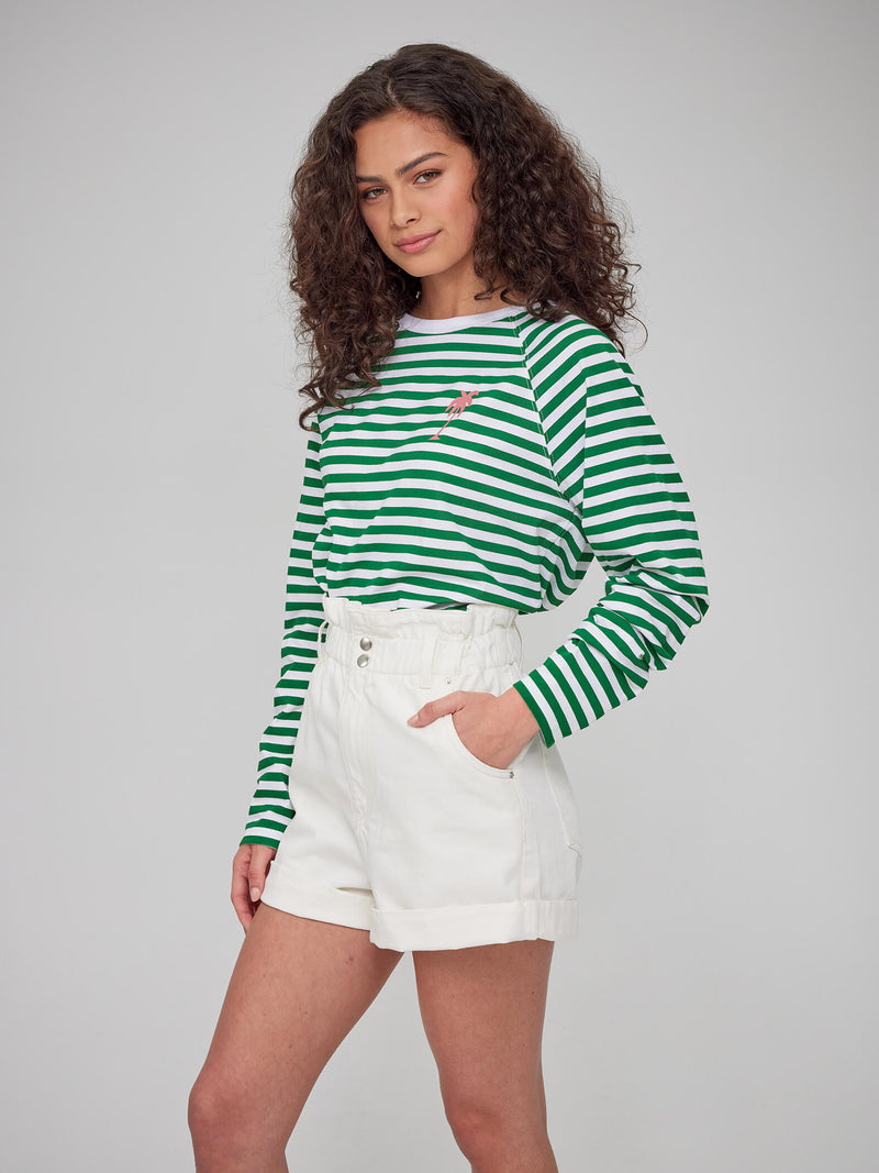 Lenny - Long Sleeve Tee - Palm Tree – Stripes