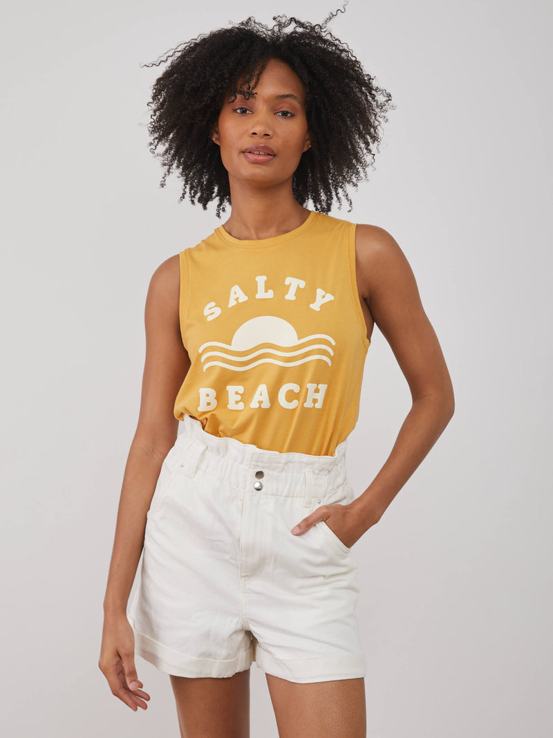 Whitney - Muscle Tee - Salty Beach - Honey