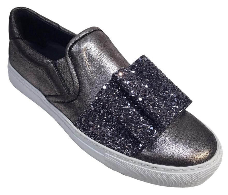Glitter Bow - Slip On Sneaker