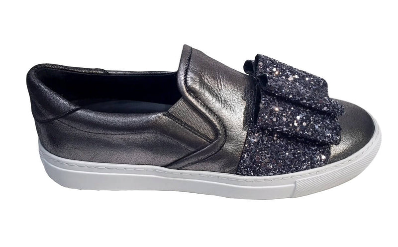 Glitter Bow - Slip On Sneaker