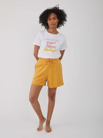 Bianca - Shorts - Smiley Logo - Honey