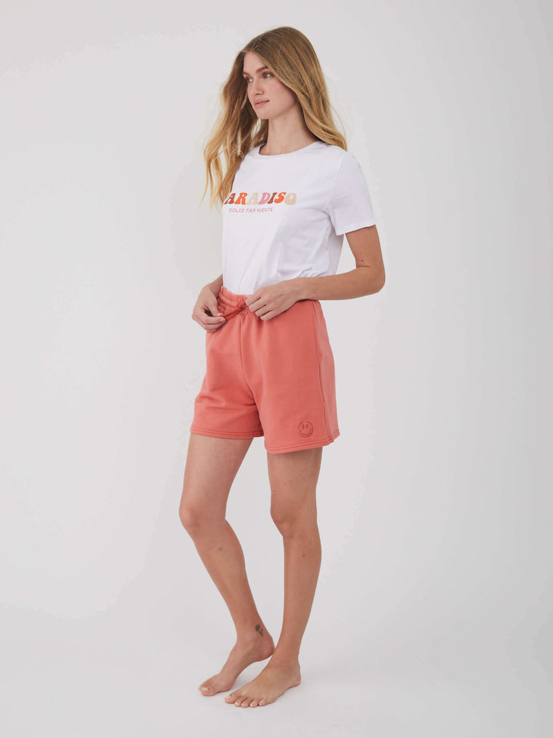 Bianca - Shorts - Smiley Logo - Terra Cotta