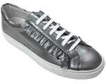 Ruffle - Lace up Sneaker - Dark Silver