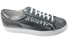 Ruffle - Lace up Sneaker - Dark Silver
