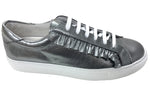 Ruffle - Lace up Sneaker - Dark Silver