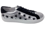 Stars - Lace up Sneaker - Black Silver