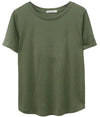 Lola - Basic Loose Tee - Army Green