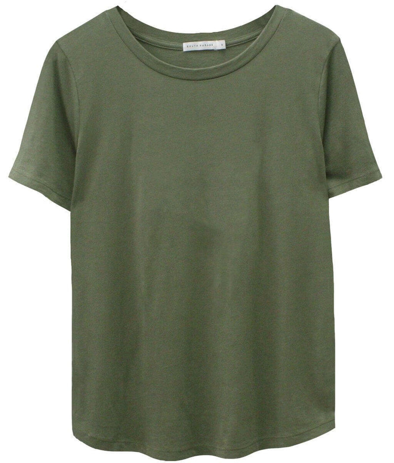 Lola - Basic Loose Tee - Army Green