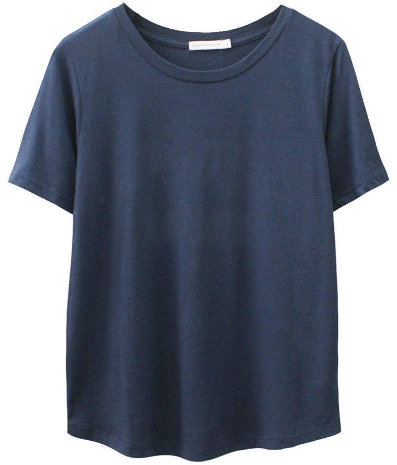 Lola - Basic Loose Tee - Navy Blue