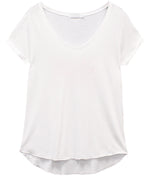 Valerie - Basic V-neck Tee - White