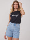 Whitney - Muscle Tee - Vacay - Black