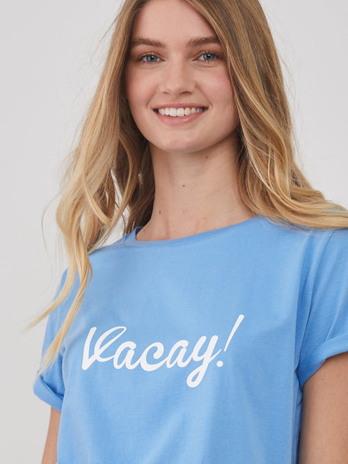 Lola - Loose Tee - Vacay - Sky Blue