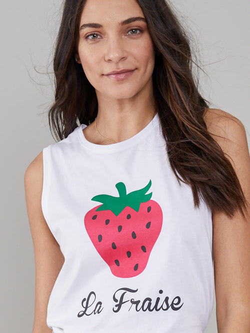 Whitney - Muscle Tee - La Fraise - White