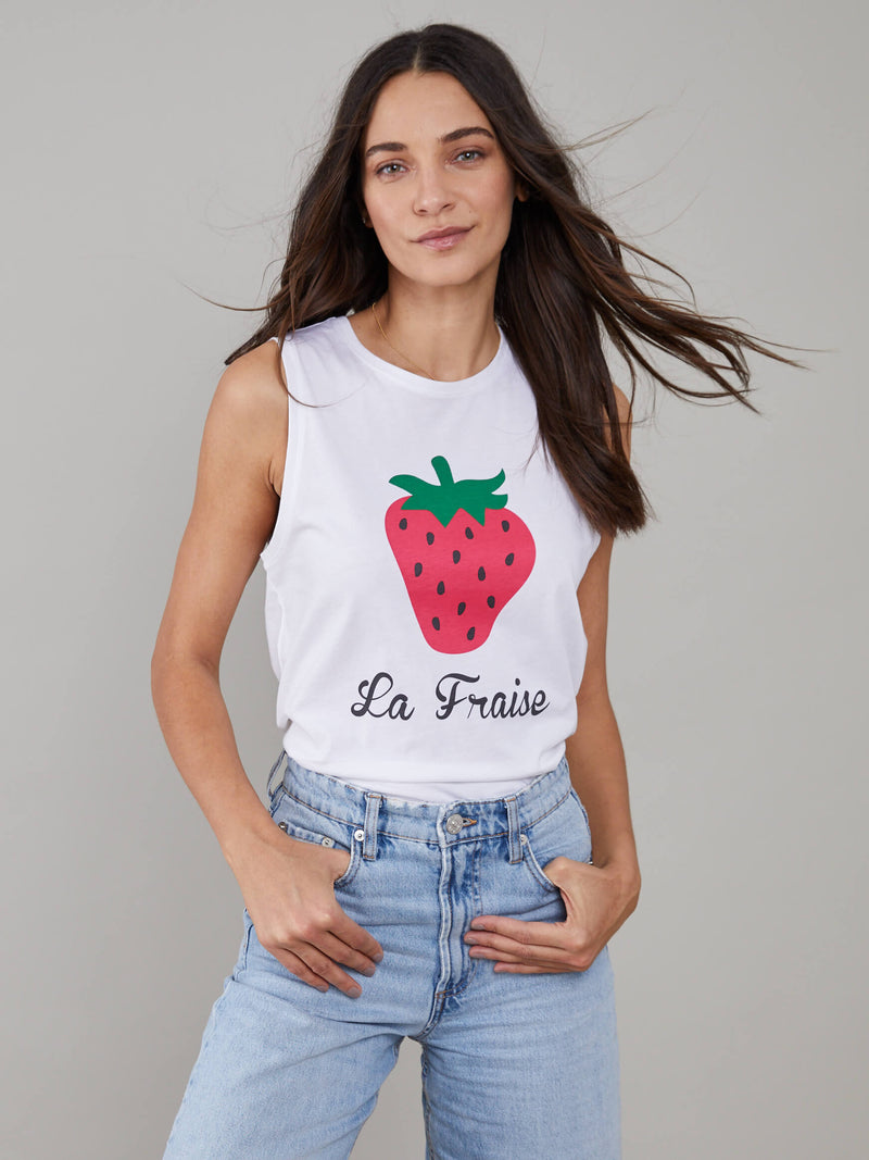 Whitney - Muscle Tee - La Fraise - White