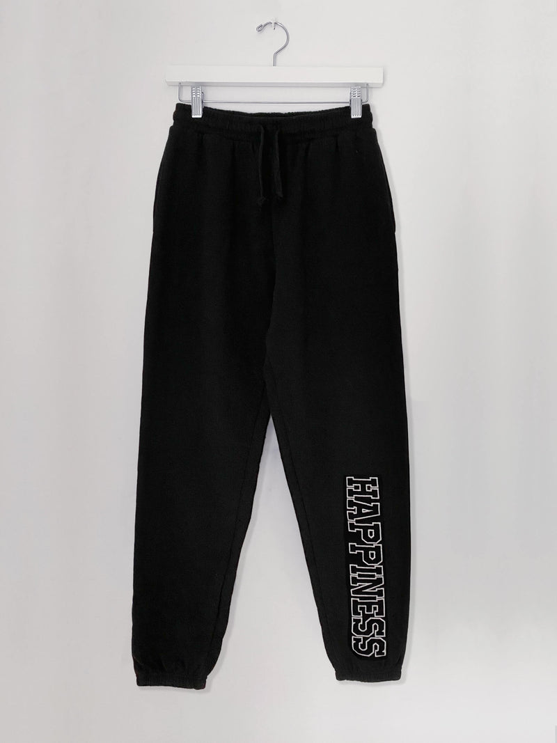 Frankie - Sweatpants - Happiness - Black