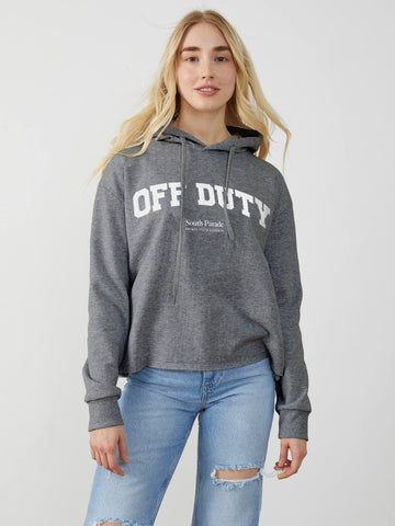 Charlie - Hoodie - Off Duty - Dark Heather Grey | designer, pima cotton,  exclusive graphics, high quality, luxurious, soft