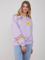 Alexa - Oversized Sweatshirt - Stay Gold - Lilac