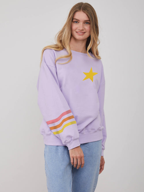 Alexa - Oversized Sweatshirt - Stay Gold - Lilac