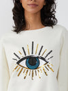 <img ="Evil Eye_Sweatshirt.png" alt="Evil Eye Sweatshirt Overzised Cream Color gold sequences"