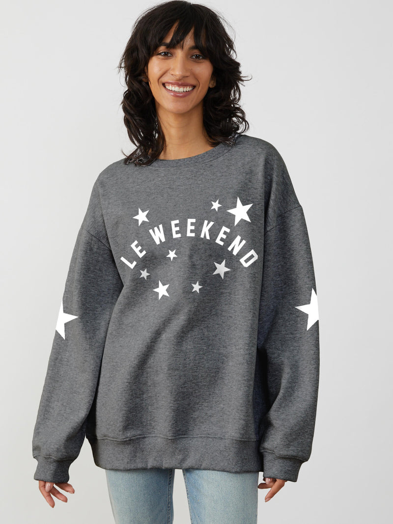 Alexa - Oversized Sweatshirt - Le Weekend - Dark Grey