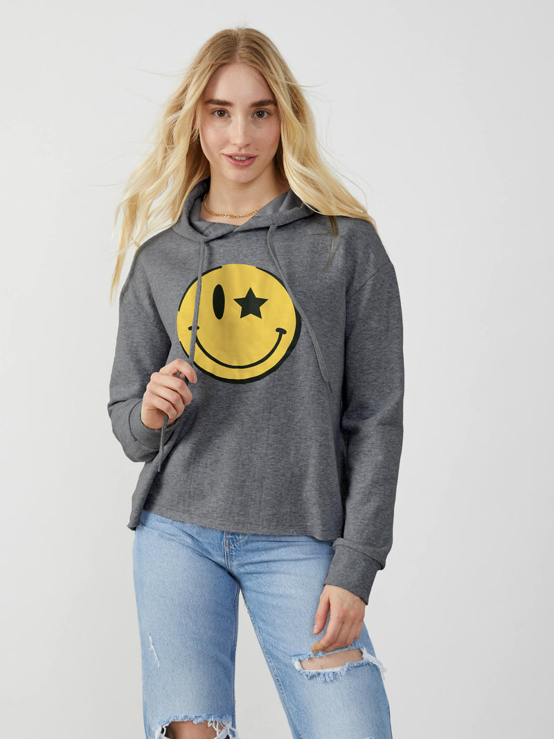 Charlie - Hoodie - Smiley - Dark Grey
