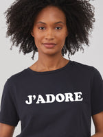 Lola – Round Neck Tee - J'adore - Black