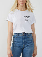 Lola - Round Neck Tee - Naughty but Nice  - White