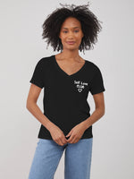 Viola – V Neck Tee - Self Love Club - Black