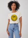 Lola – Round Neck Tee - Smiley Logo - Off White