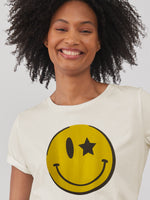 Lola – Round Neck Tee - Smiley Logo - Off White