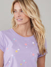 Jane – Boy Tee - Rainbow Stars - Lilac