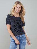 Lola - Loose Tee - Sauvage - Smoke Black