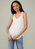 white pima cotton tops