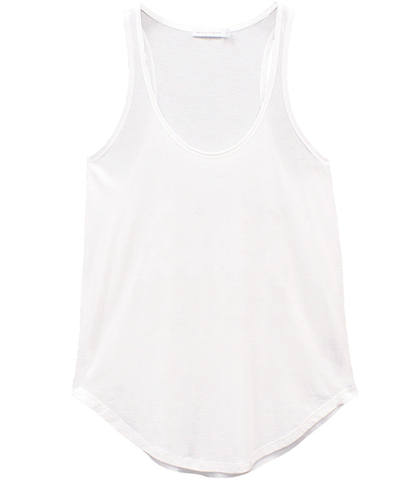 Bella - Racer Back Tank - White